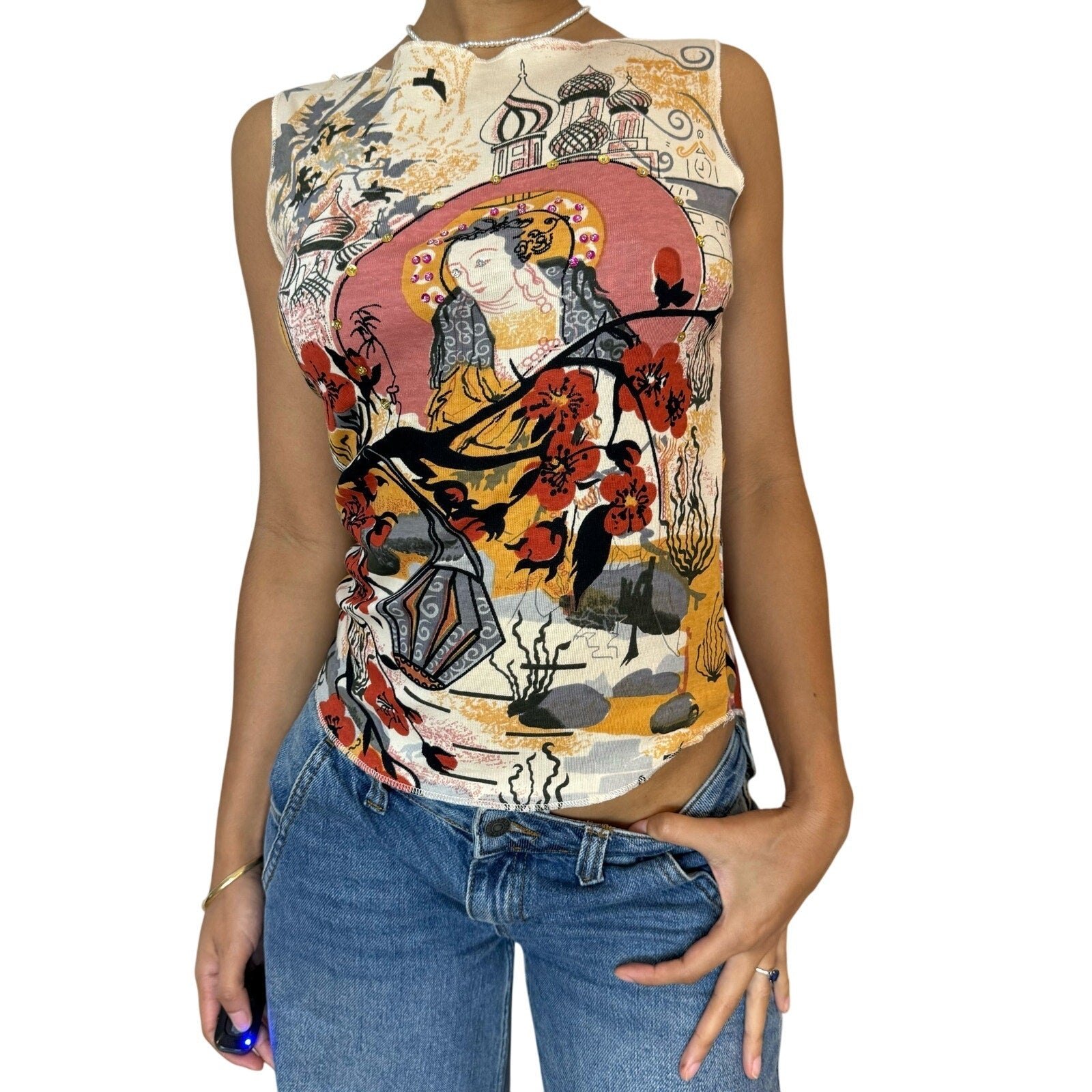 Embellished Oriental Top (S/M)