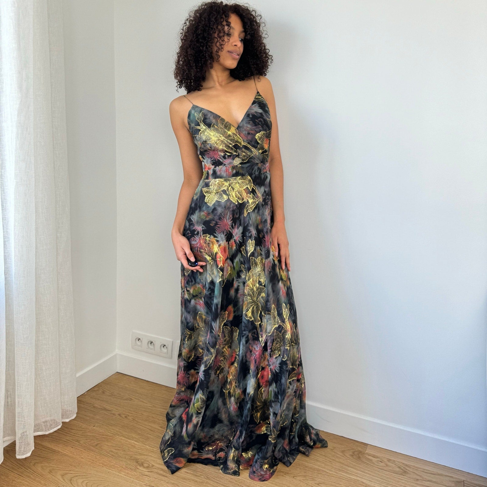 福袋安いいね半額ストア Silk 100% Miller Nicole Gown Thrift Holy – (S) スカート