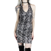 Grey Snakeskin Mini Dress (S)