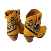 Dingo Mustard Yellow Suede Bandana Boots (8)