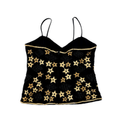 Vintage Beaded Silk Star Top (M)