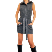 Gray Knit Belted Mini Dress (XS/S)