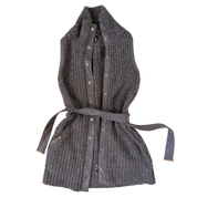 Gray Knit Belted Mini Dress (XS/S)