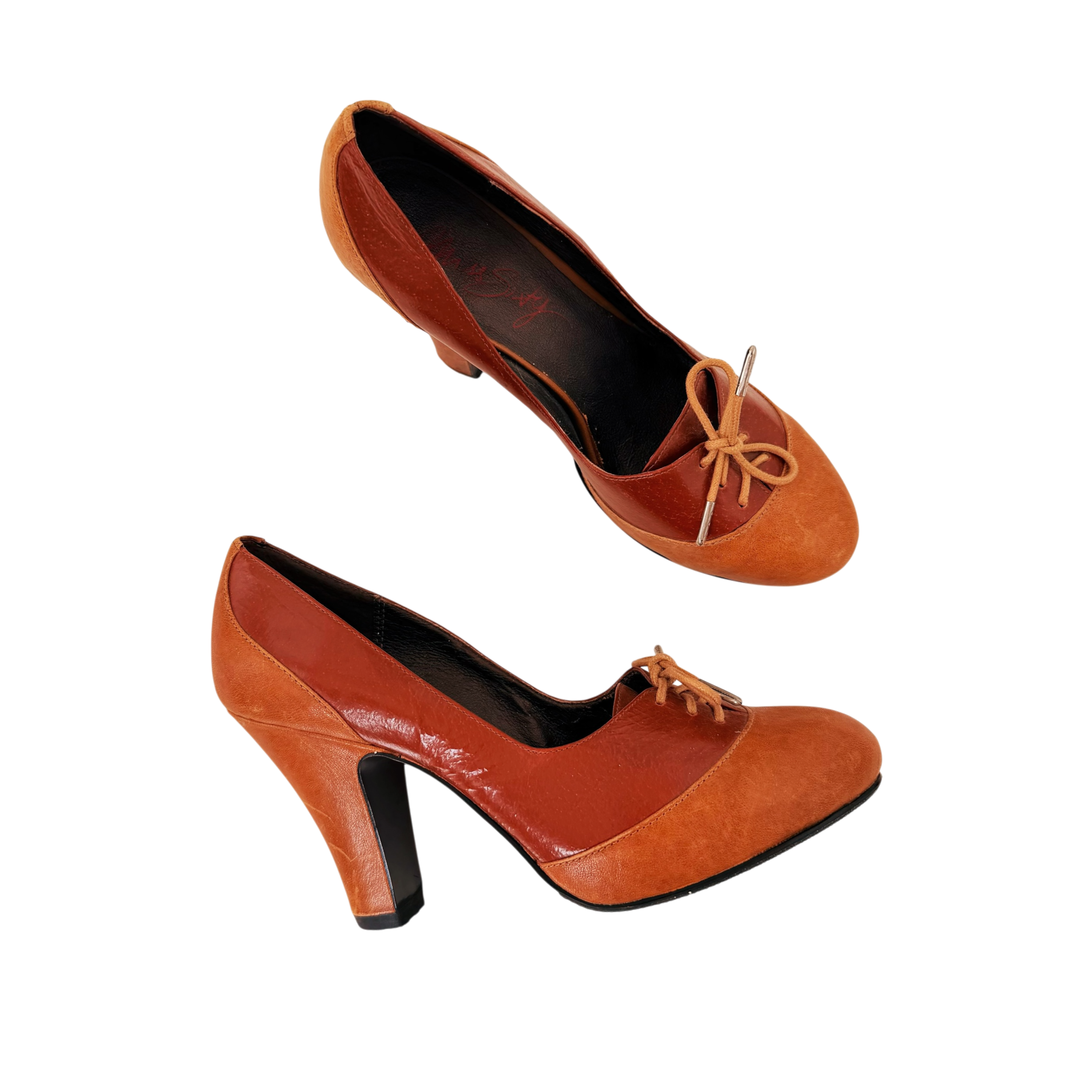 Miss Sixty Lace Up Leather Heels (7.5)