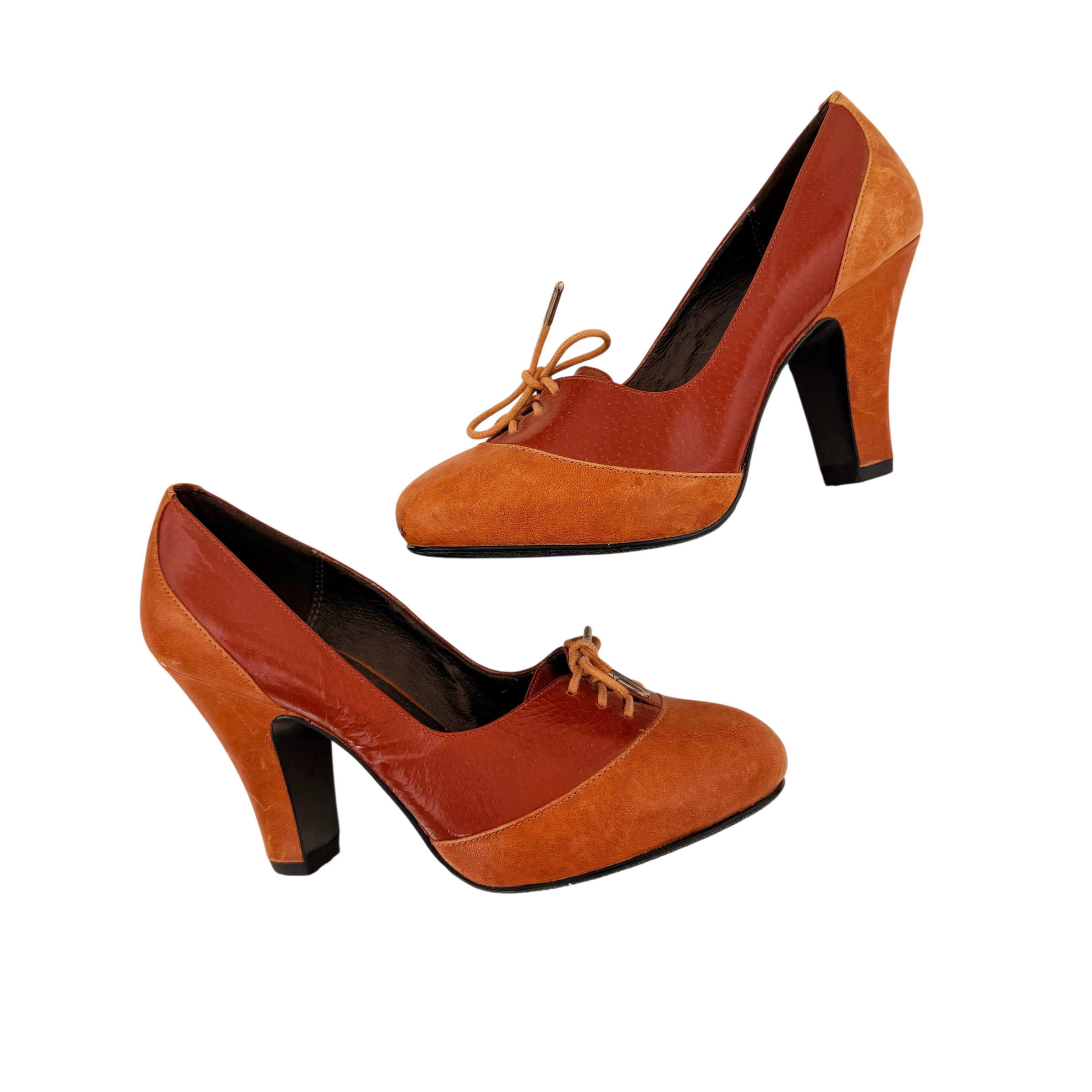 Miss Sixty Lace Up Leather Heels (7.5)