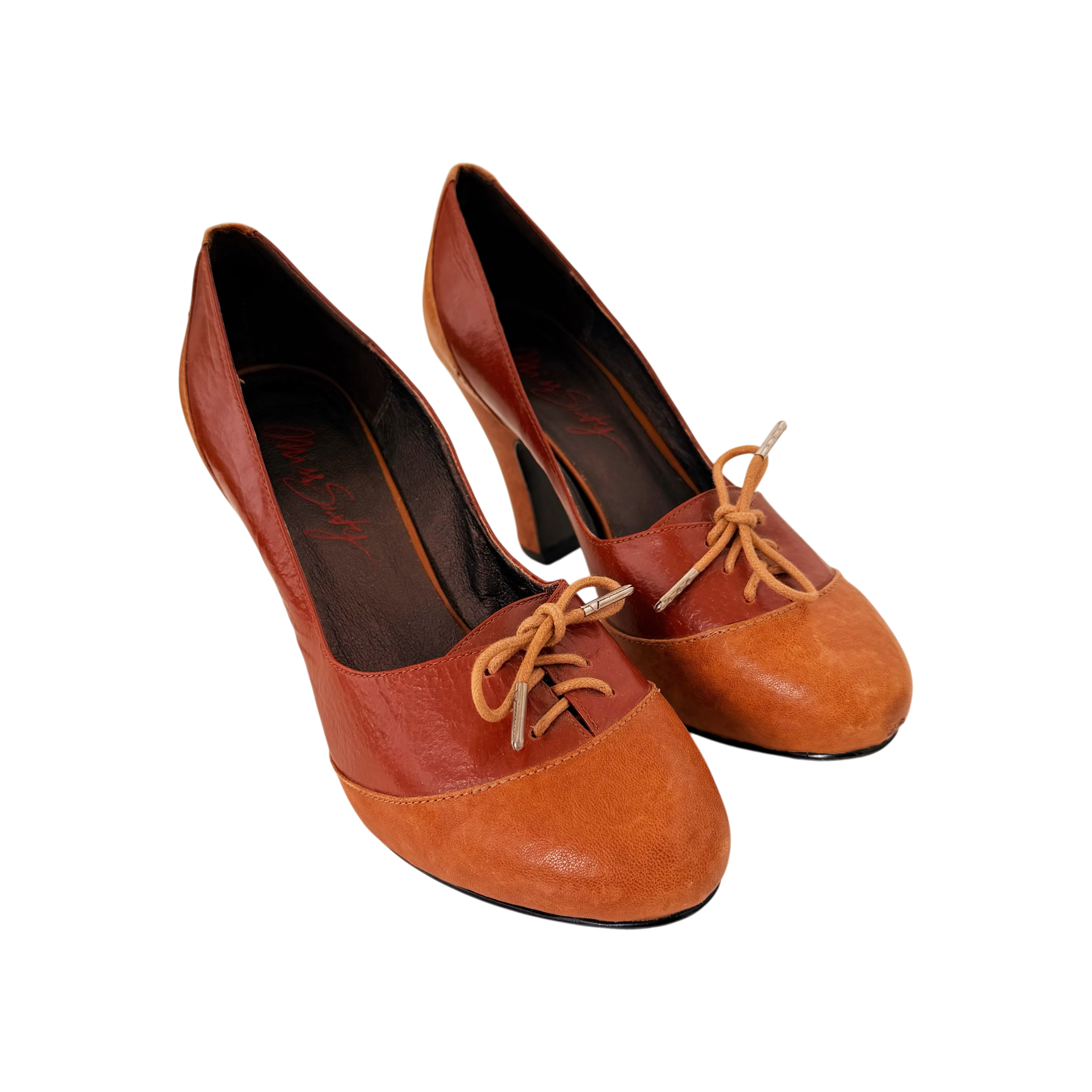 Miss Sixty Lace Up Leather Heels (7.5)