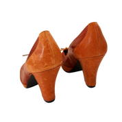 Miss Sixty Lace Up Leather Heels (7.5)