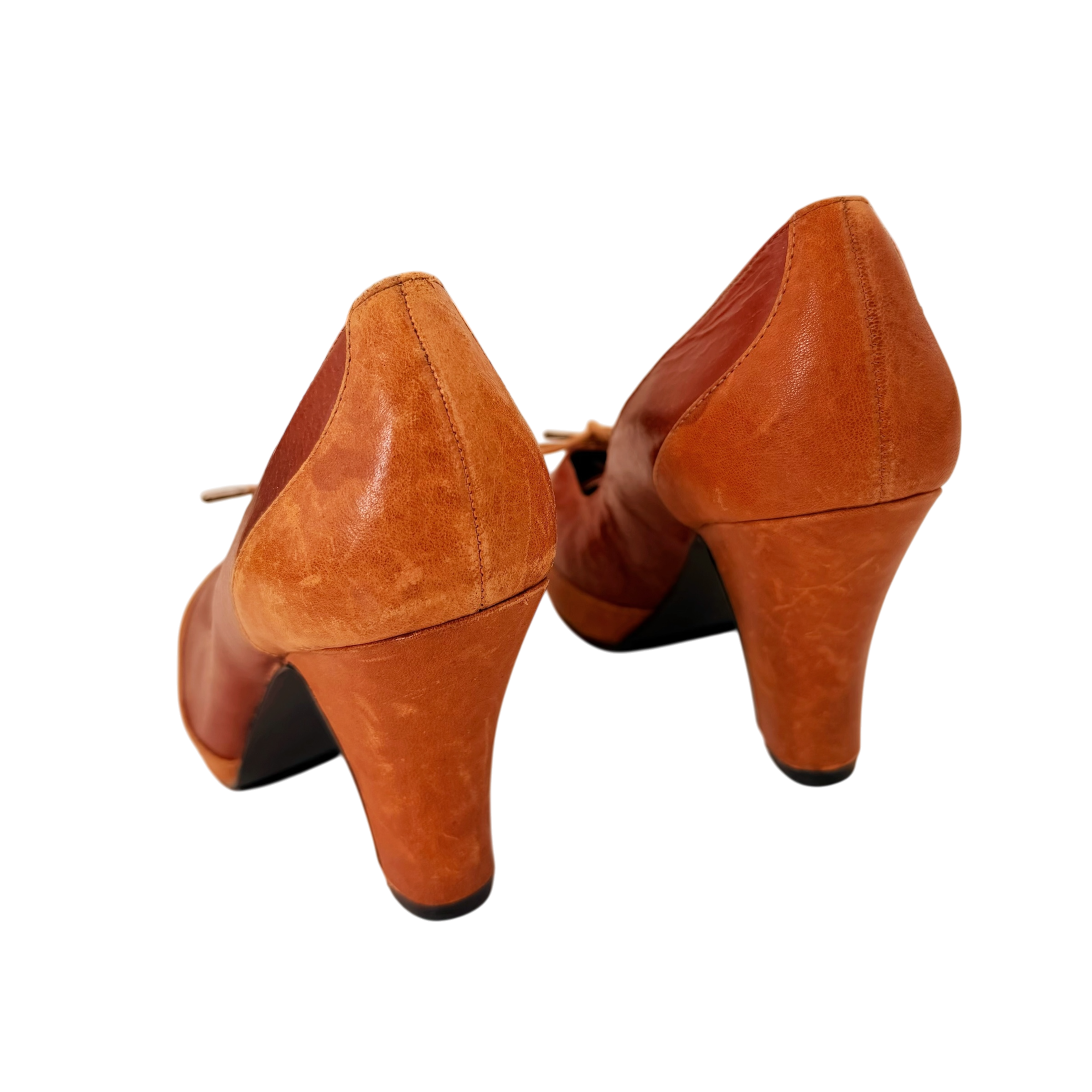 Miss Sixty Lace Up Leather Heels (7.5)
