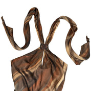 Caché Chiffon Pixie Hem Halter Dress (S)