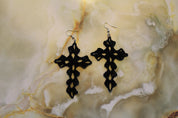 Crochet Cross Earrings