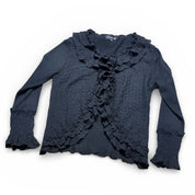 vintage mohair ruffle cardigan whismygoth (XL)