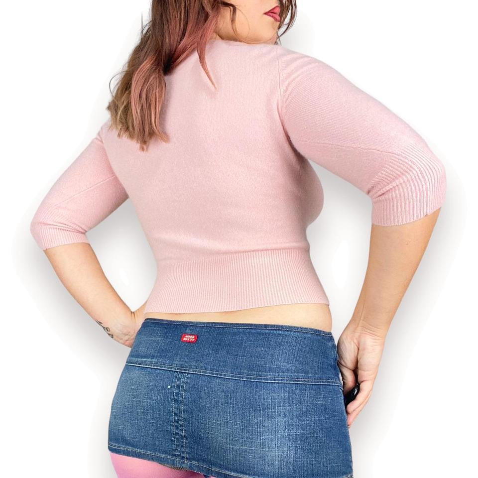 Vintage Cashmere Cropped Ballerina Sweater (S)