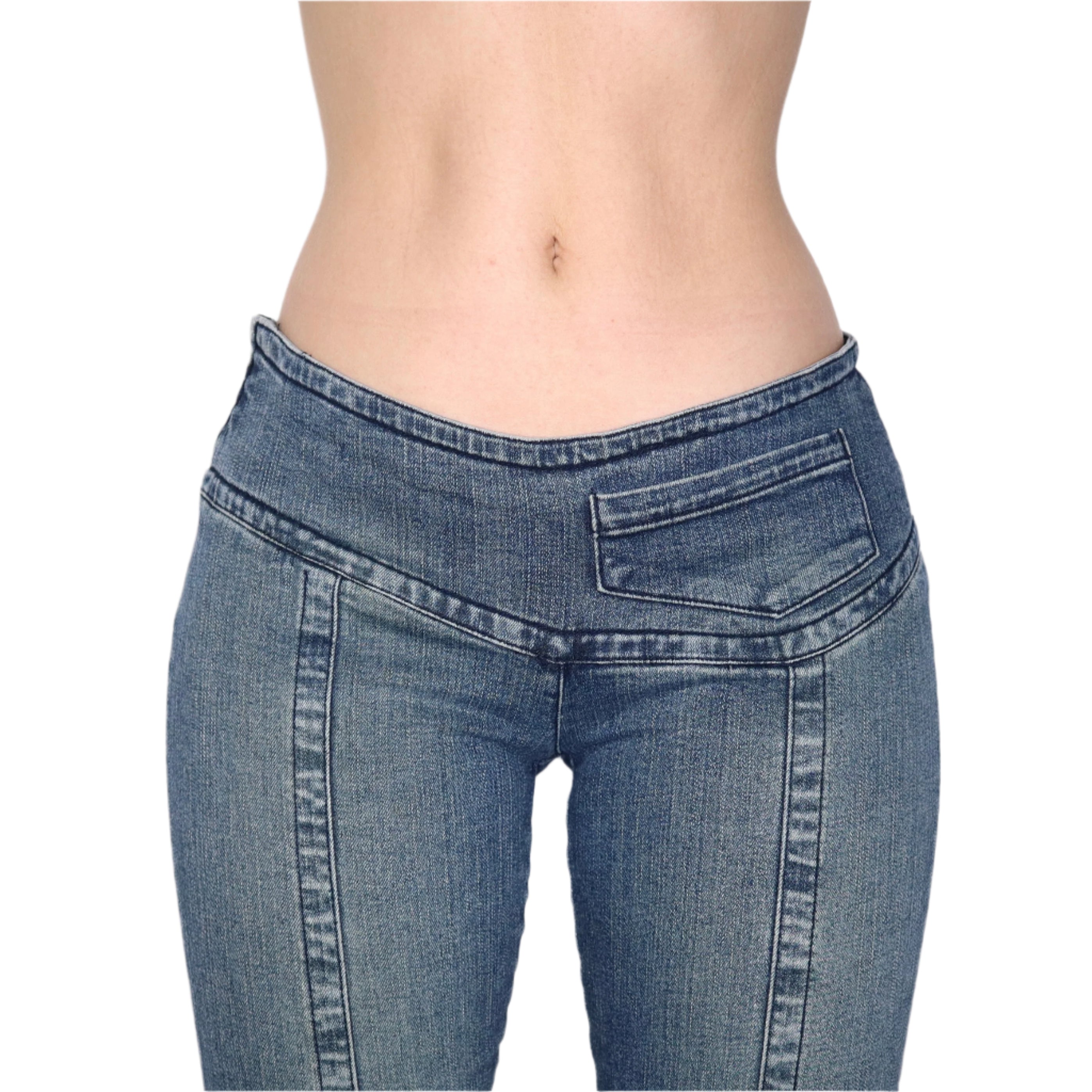 Y2K Low Waisted Flared Jeans (S/M)