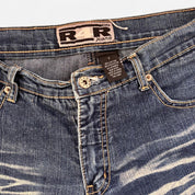 Y2K Airbrush Flare Jeans (M)