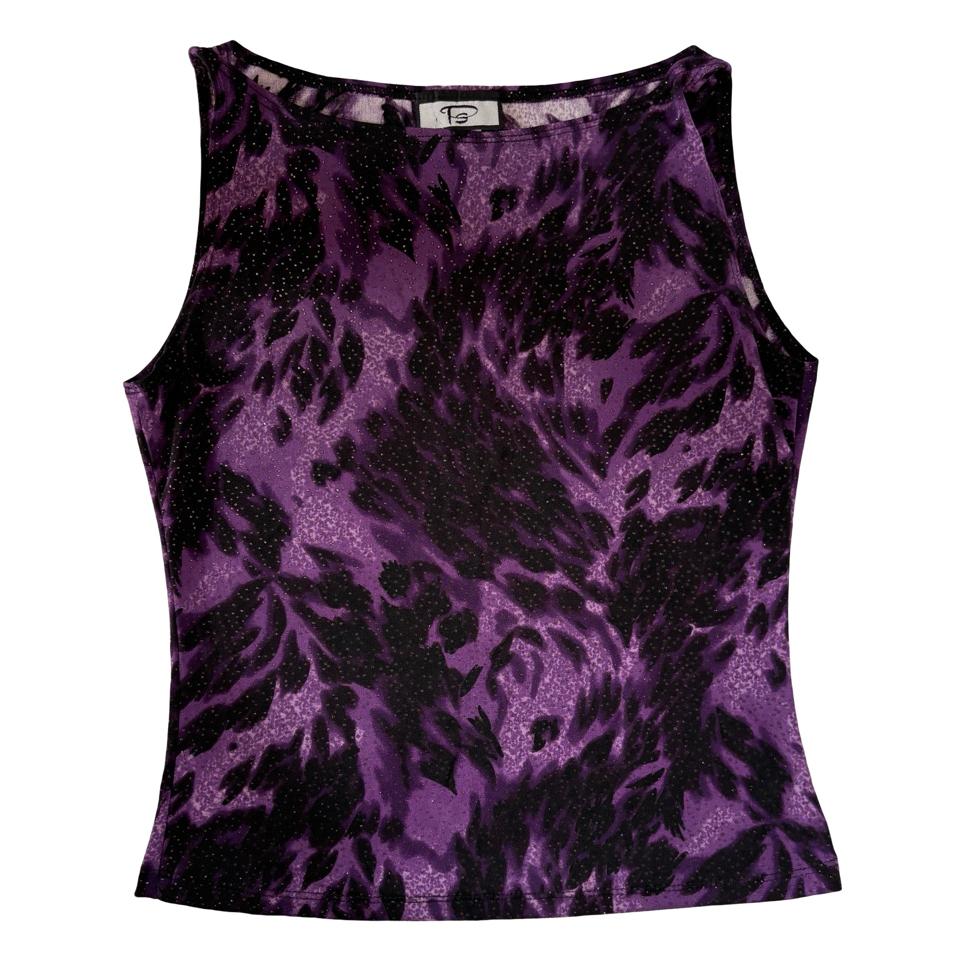 90s Purple Leopard Tank (S/M)