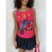 Vintage Pink Graphic Baby Tank (S/M)