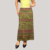 90s Boho Mesh Maxi Skirt (XXL)