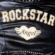 Vintage “Rockstar Angel” Studded Leather Jacket (XL)
