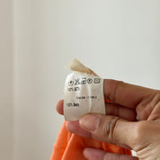 Vintage Italian Orange Paisley Silk Mesh Midi Skirt (S)