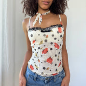 Intimissimi Polka Dot Mesh Bustier (S)