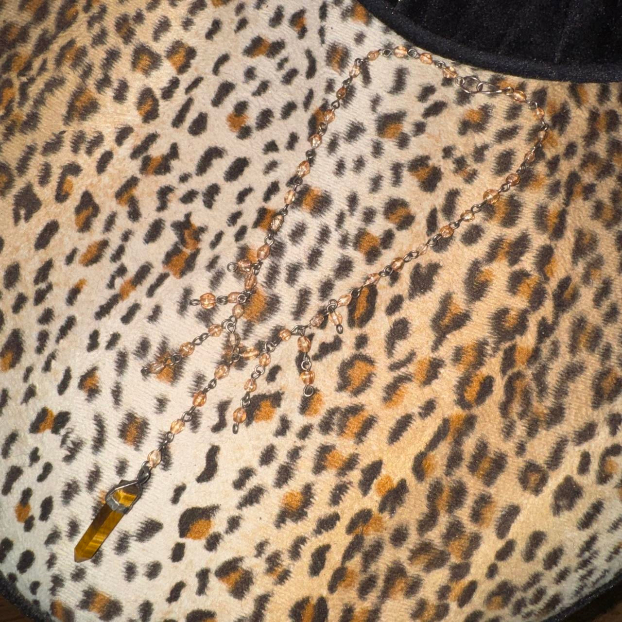 Vintage Sterling Silver Tiger’s Eye Necklace