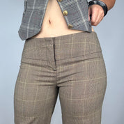 Brown Plaid Gaucho Capris (S)