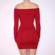 Y2K BEBE Red Off the Shoulder Dress (XS/S)