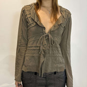 Vintage Mais il est le soleil Tie Parisian Top (S/M)