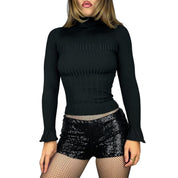 Bebe Y2K Silk Knit Turtleneck (S)