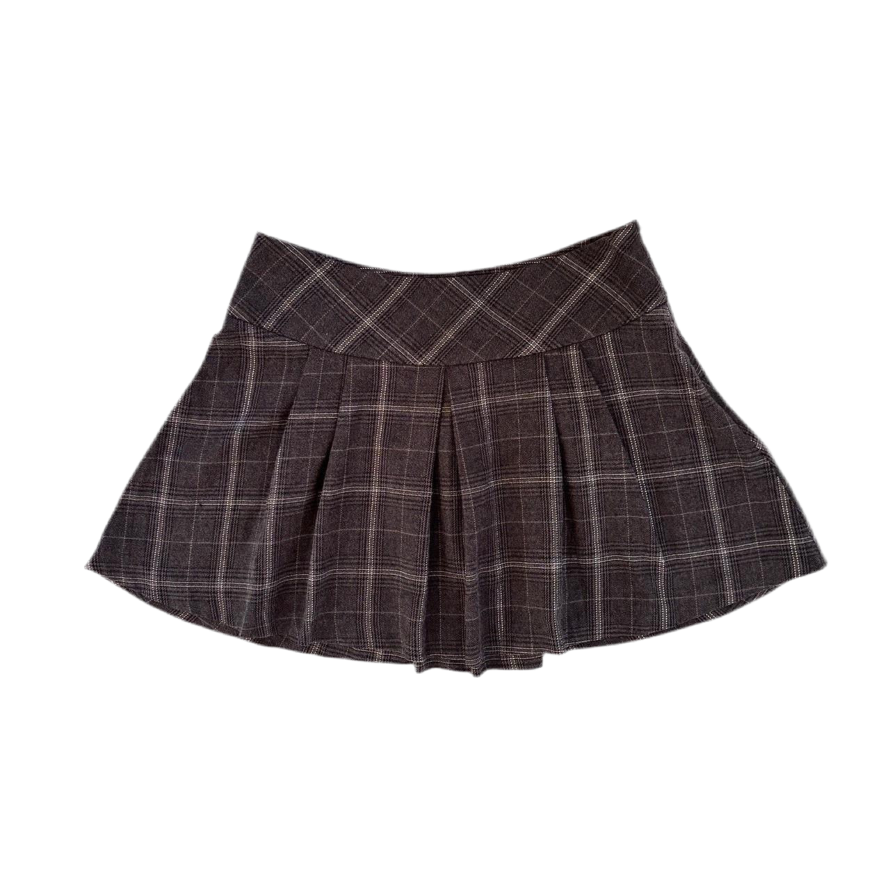 Y2K Pleated Plaid Mini Skirt (S)