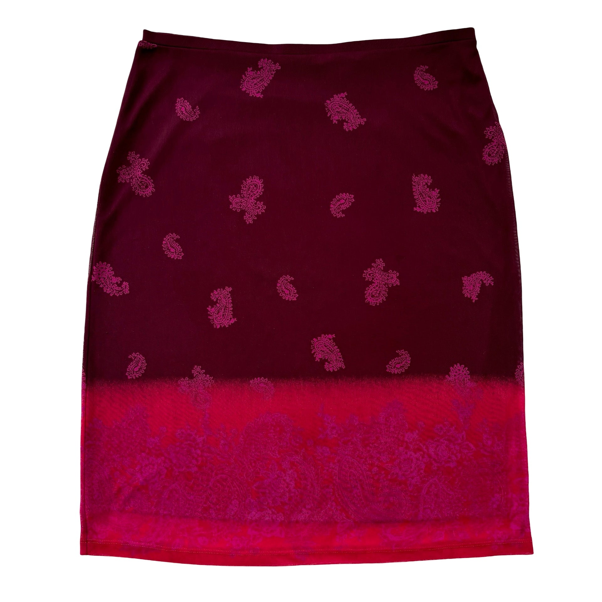 Y2K Mesh Sunset Midi Skirt (M)