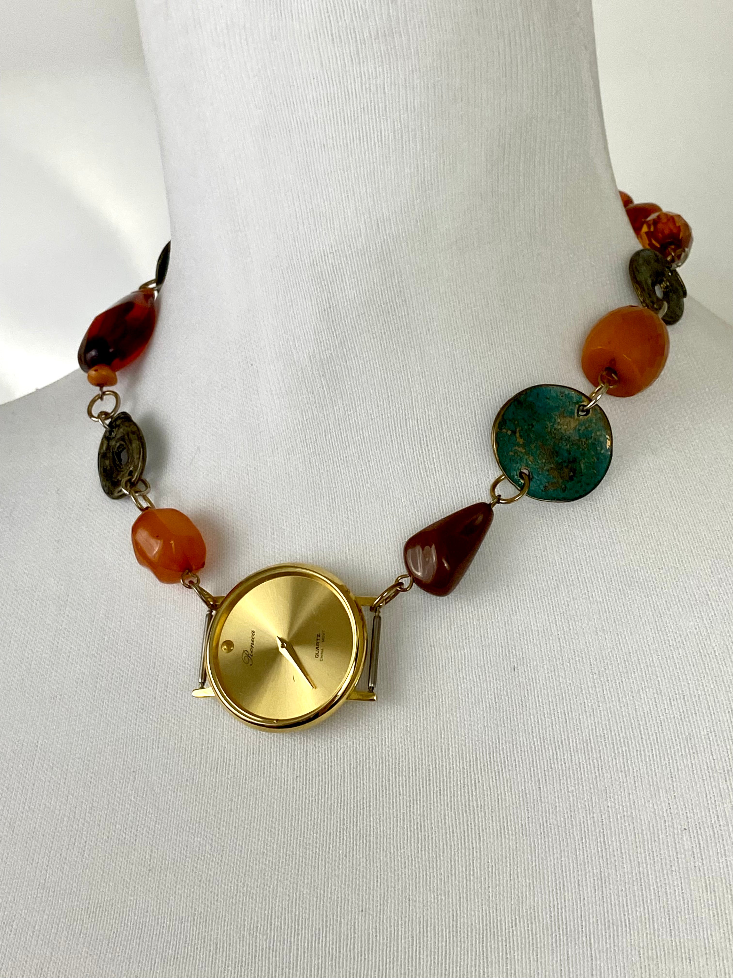 Multi colored beads watch ⏱️choker