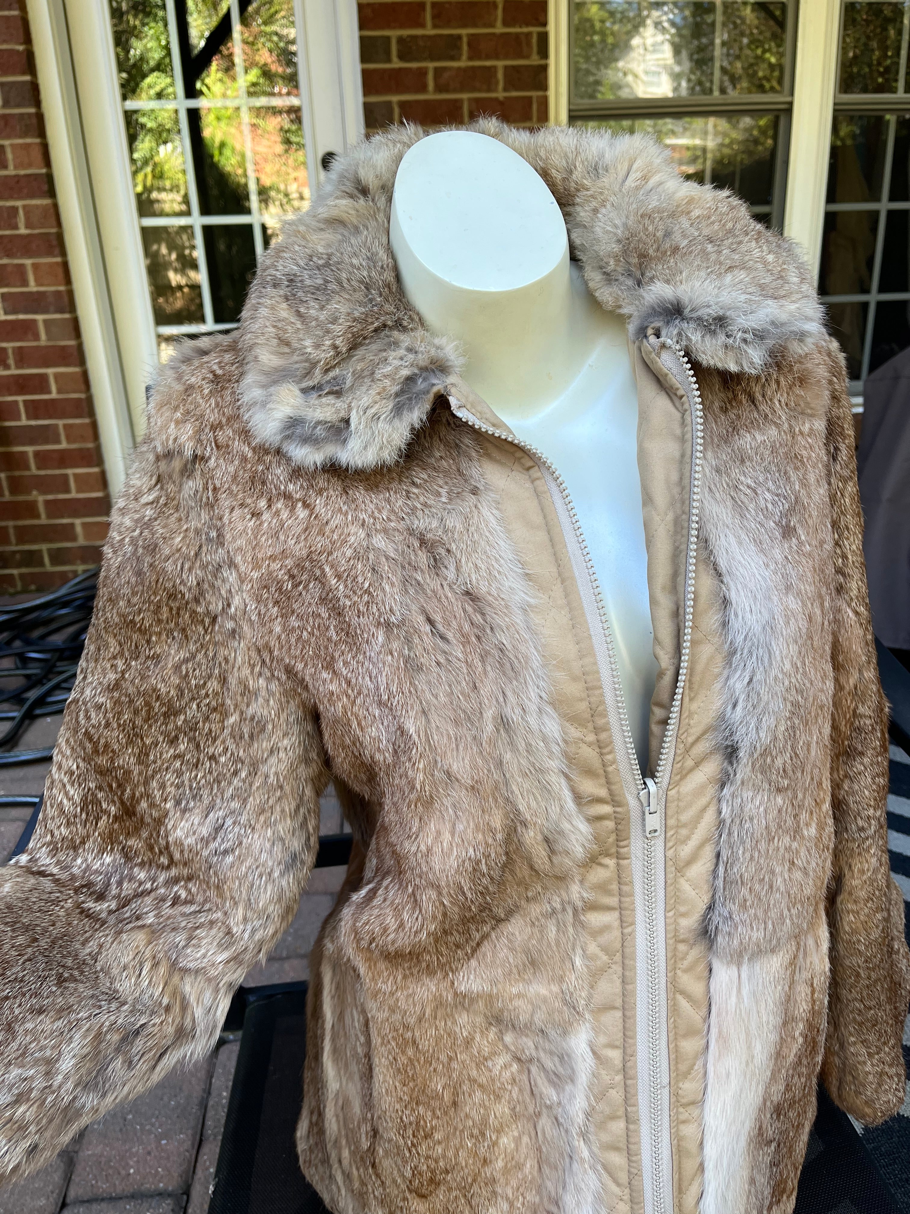 Rabbit Fur Reversible Coat (M)