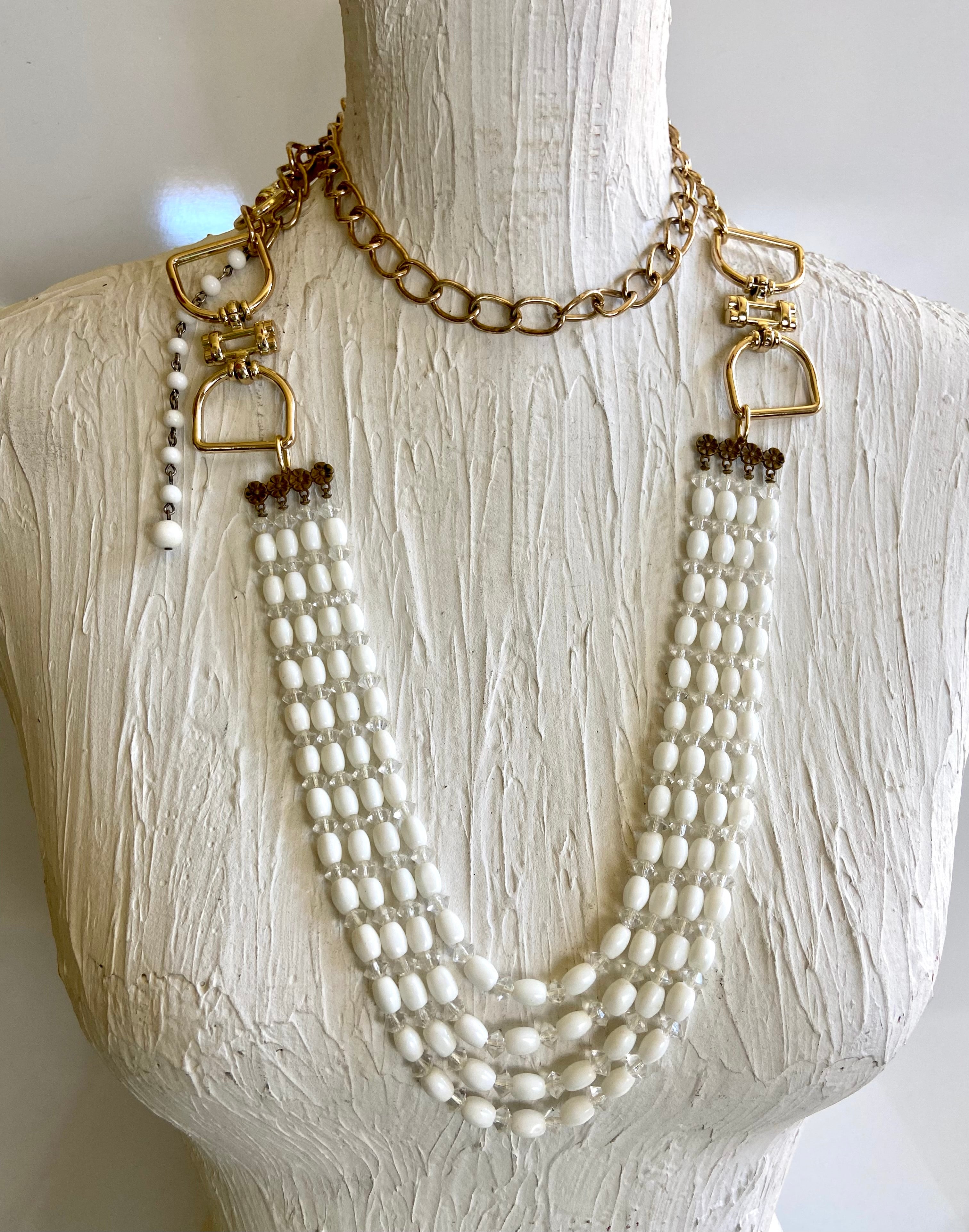 Beads layered belt