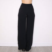 90s MUGLER Black Wide Leg Pants (S)