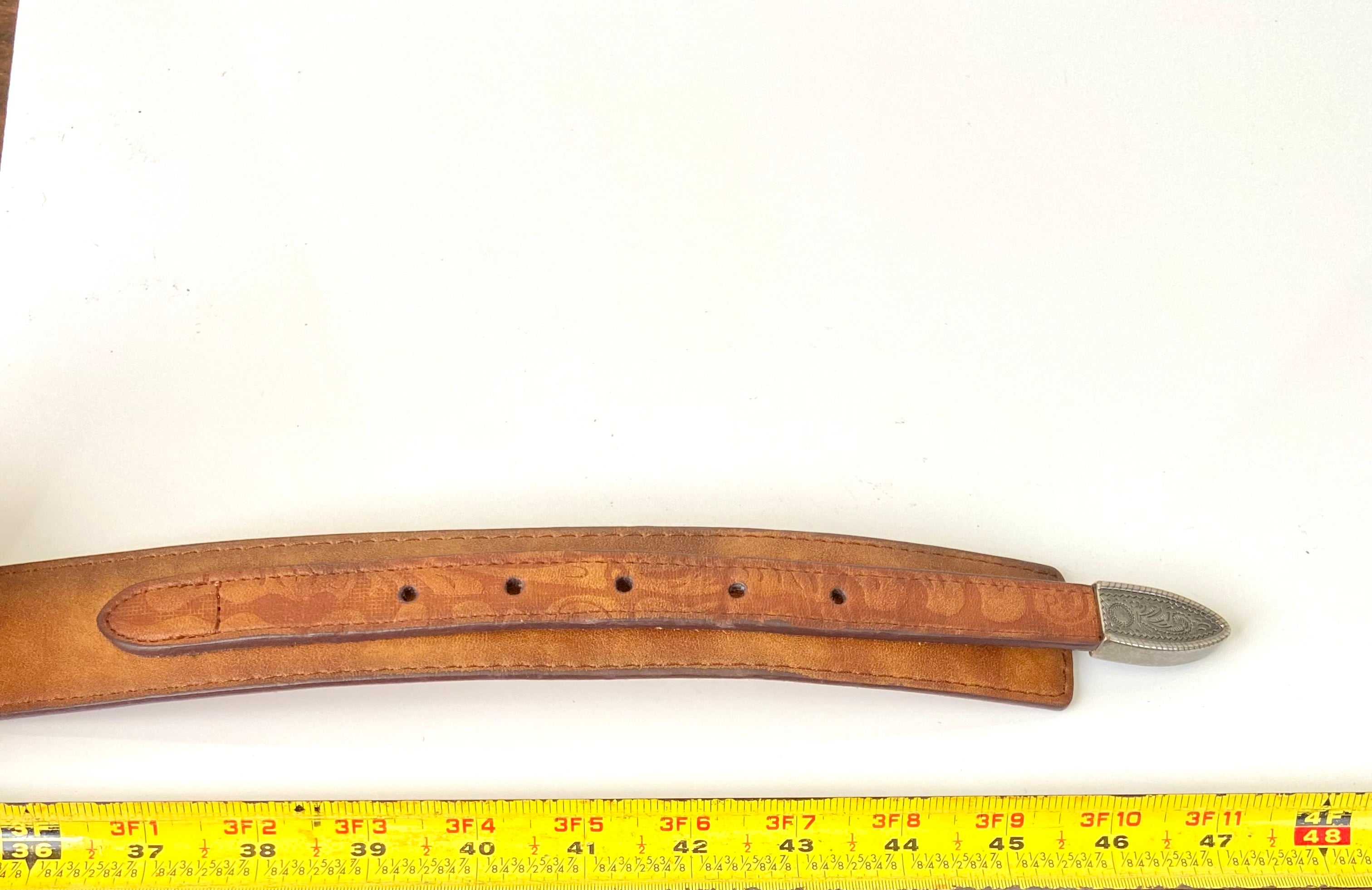 Brown leather belt
