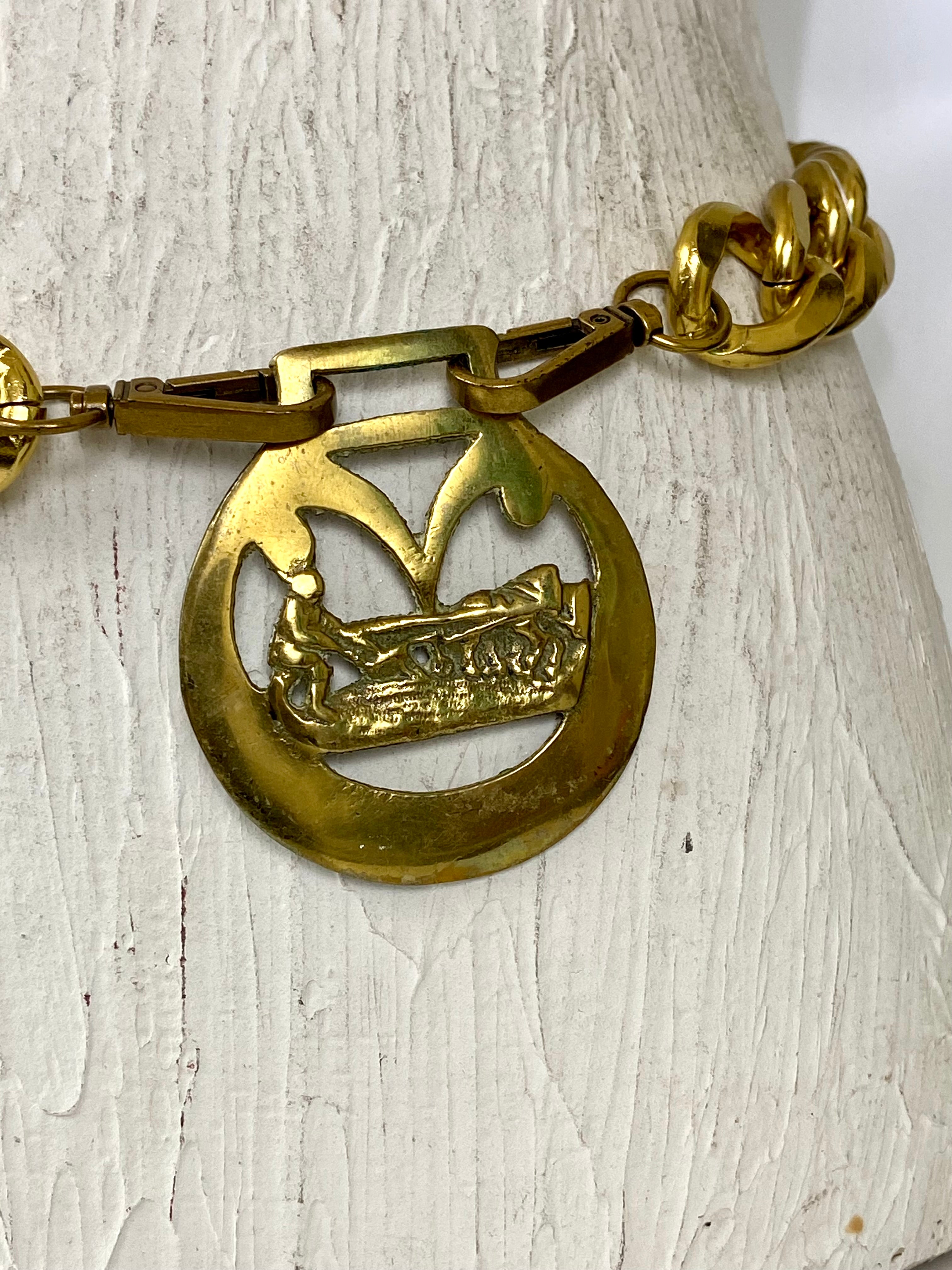 Vintage Brass Piece in a Belt