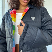 Fiorucci Rainbow Lined Puffer Jacket (S/L)