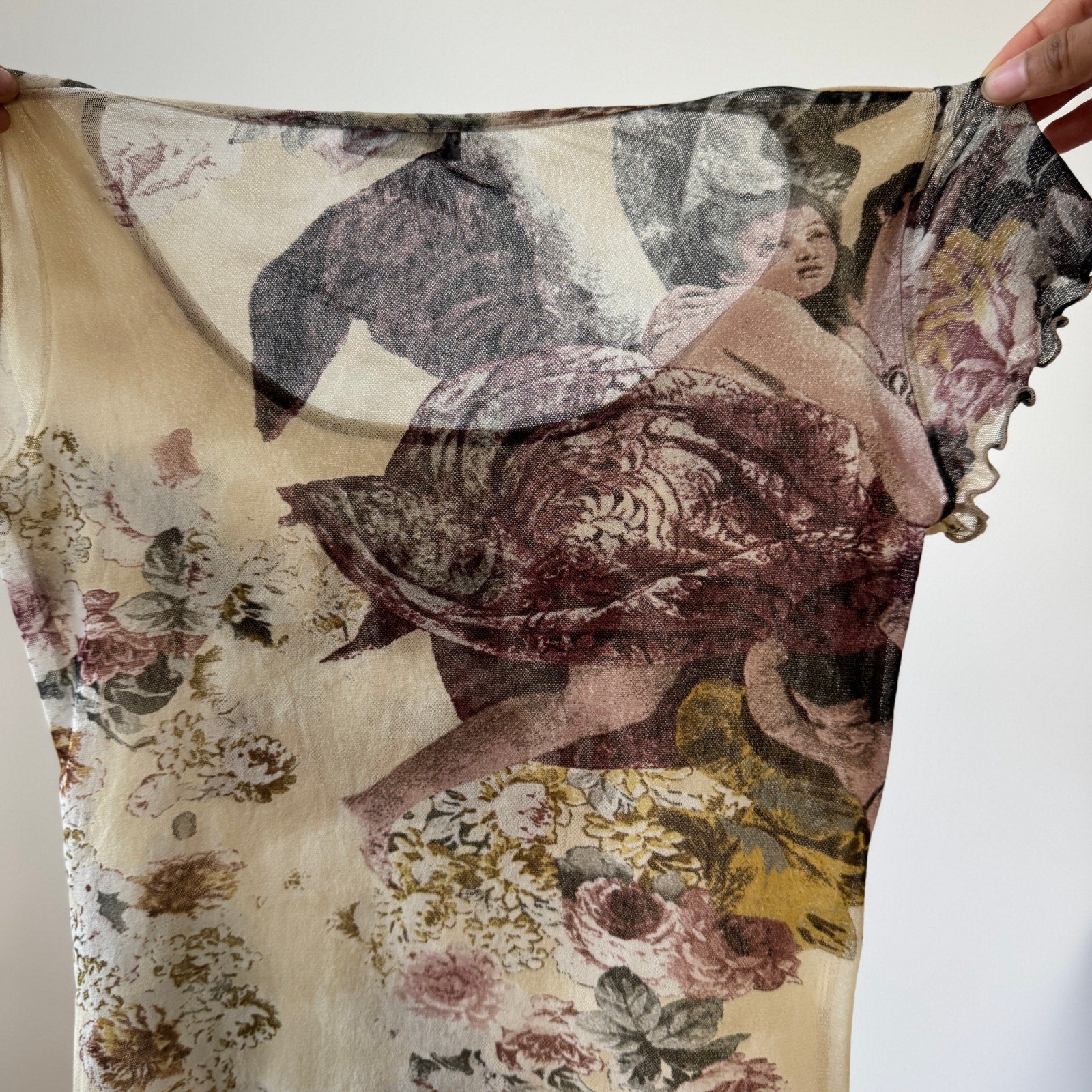 Sonia Fortuna Floral Mesh Top (S)