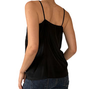 90s Noir Silk Tiered Cami (M)