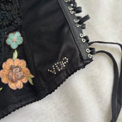 Italian Floral Lace Up Corset (S)