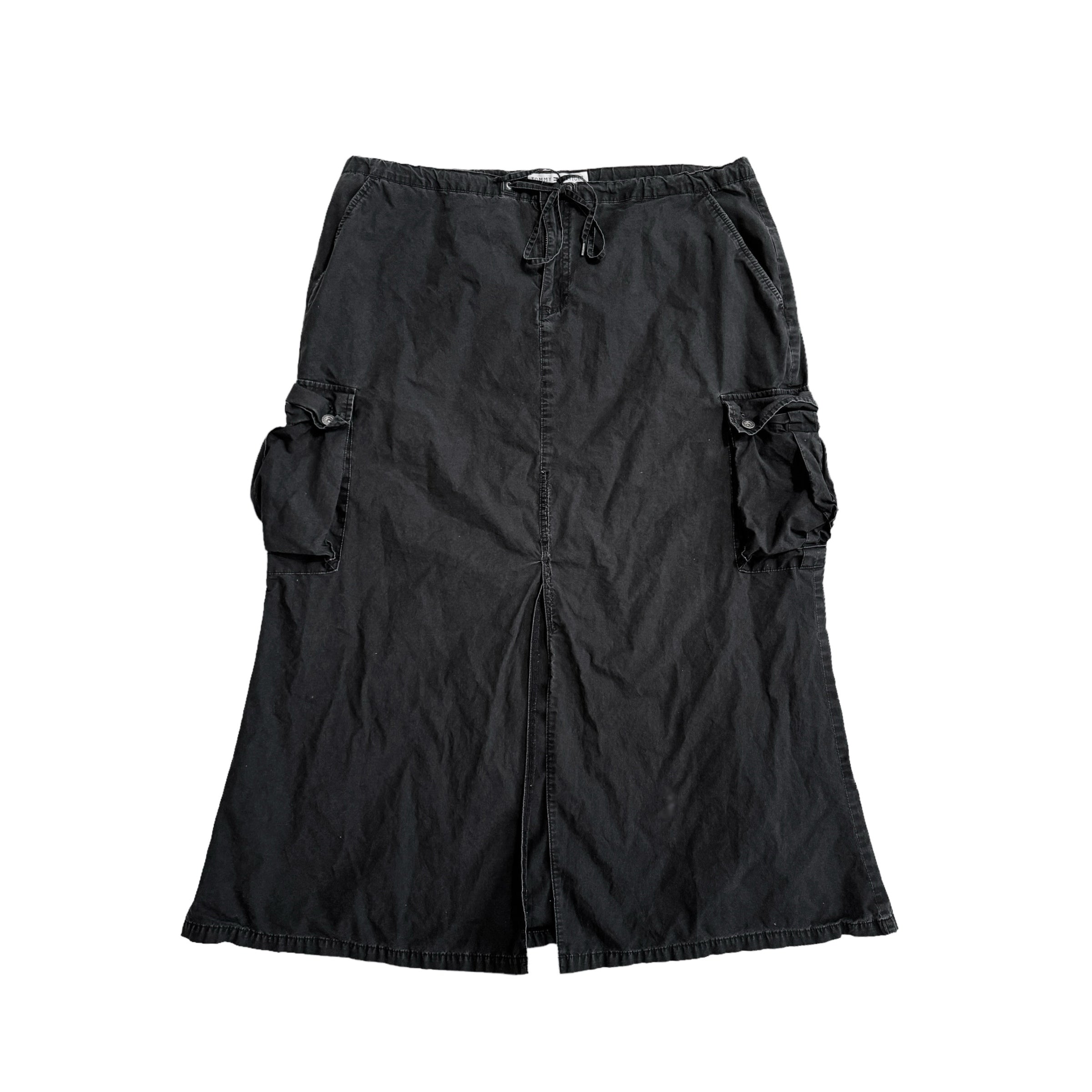 Y2K Tommy Hilfiger Cargo Maxi Skirt (XL)