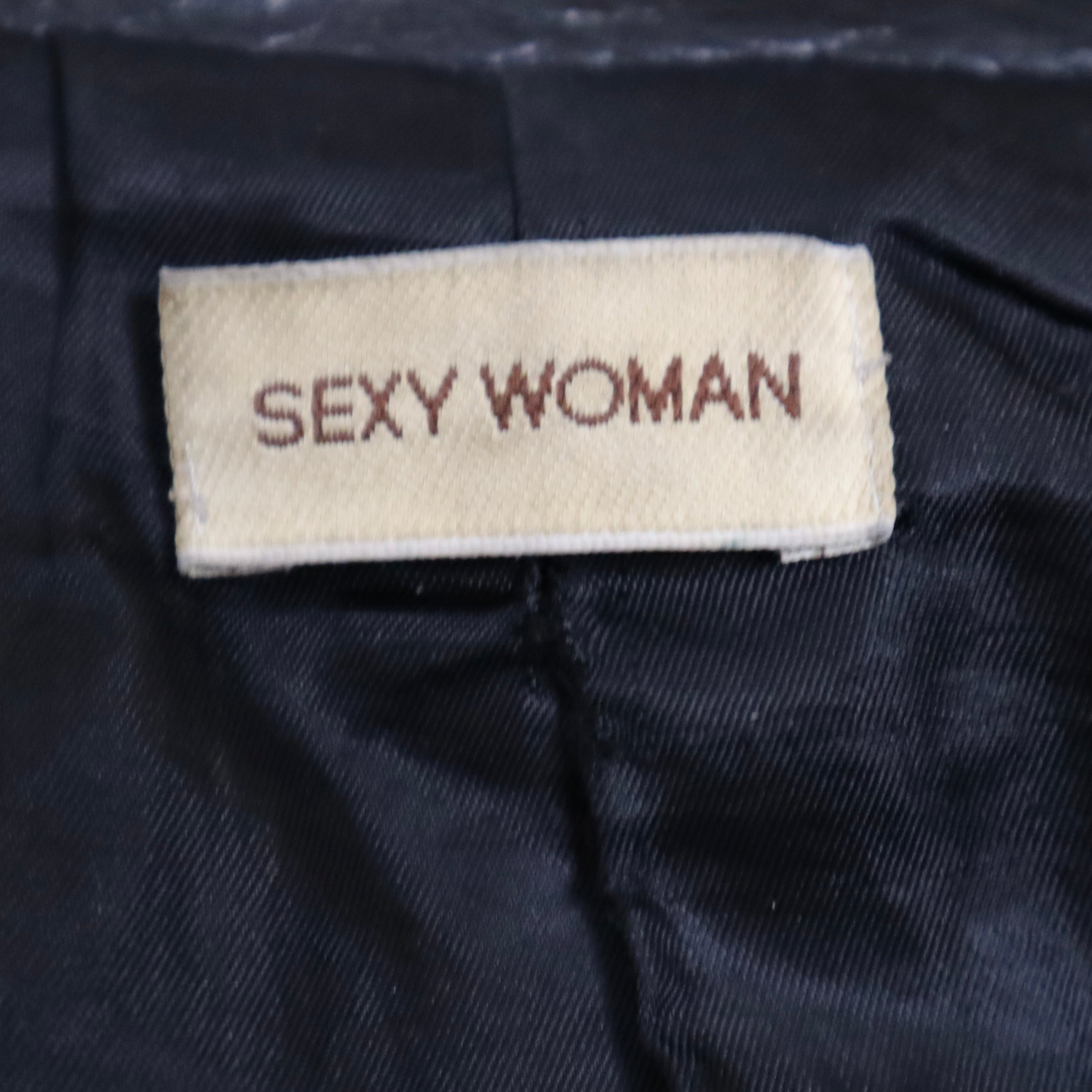 Y2K Sexy Black Leather Moto Jacket (XS)