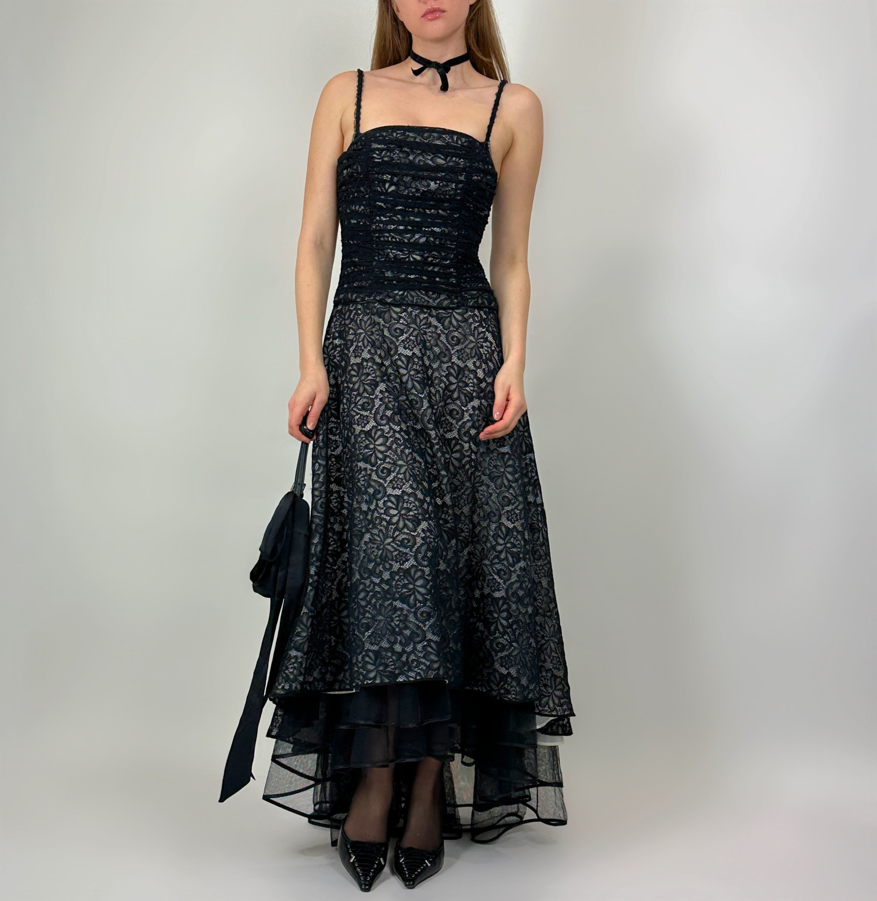 Vintage Lace Drop Waist Gown (S)