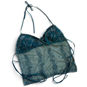 Charlotte Russe embellished y2k halter top (S-M)