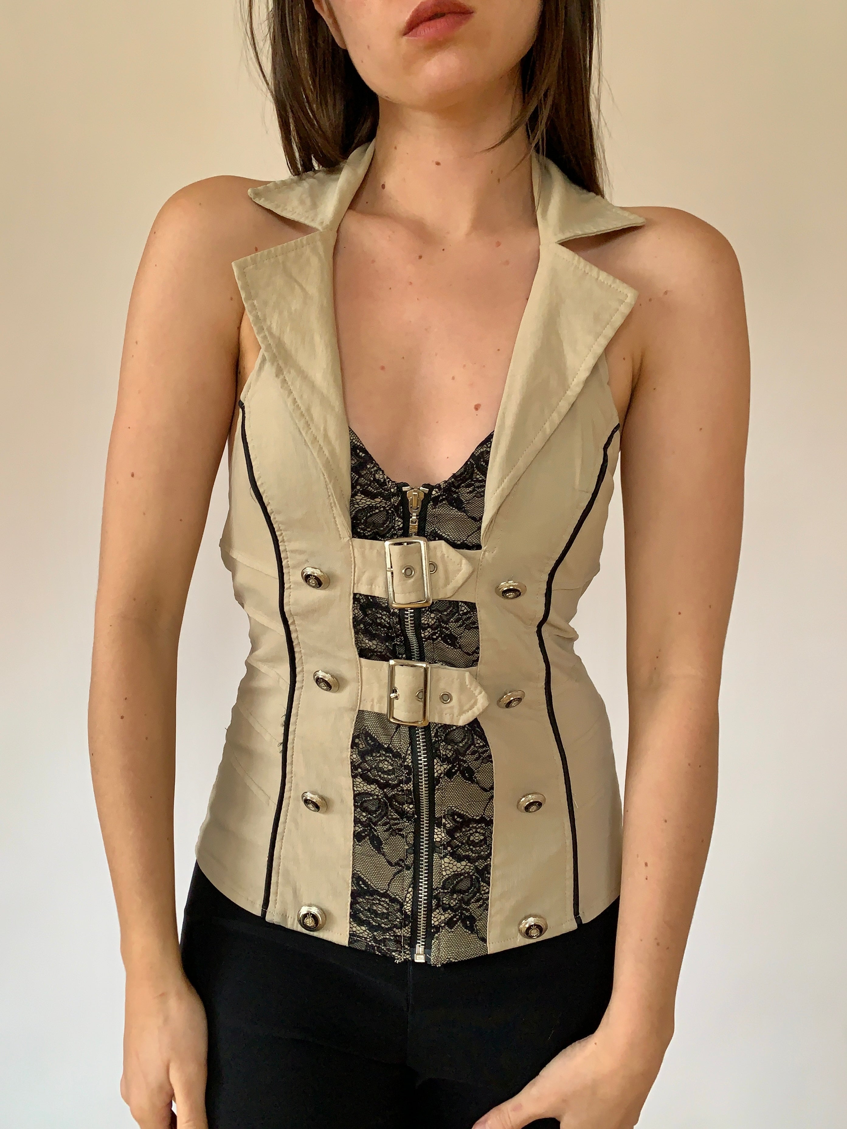 Y2K Buckle Top - M/L