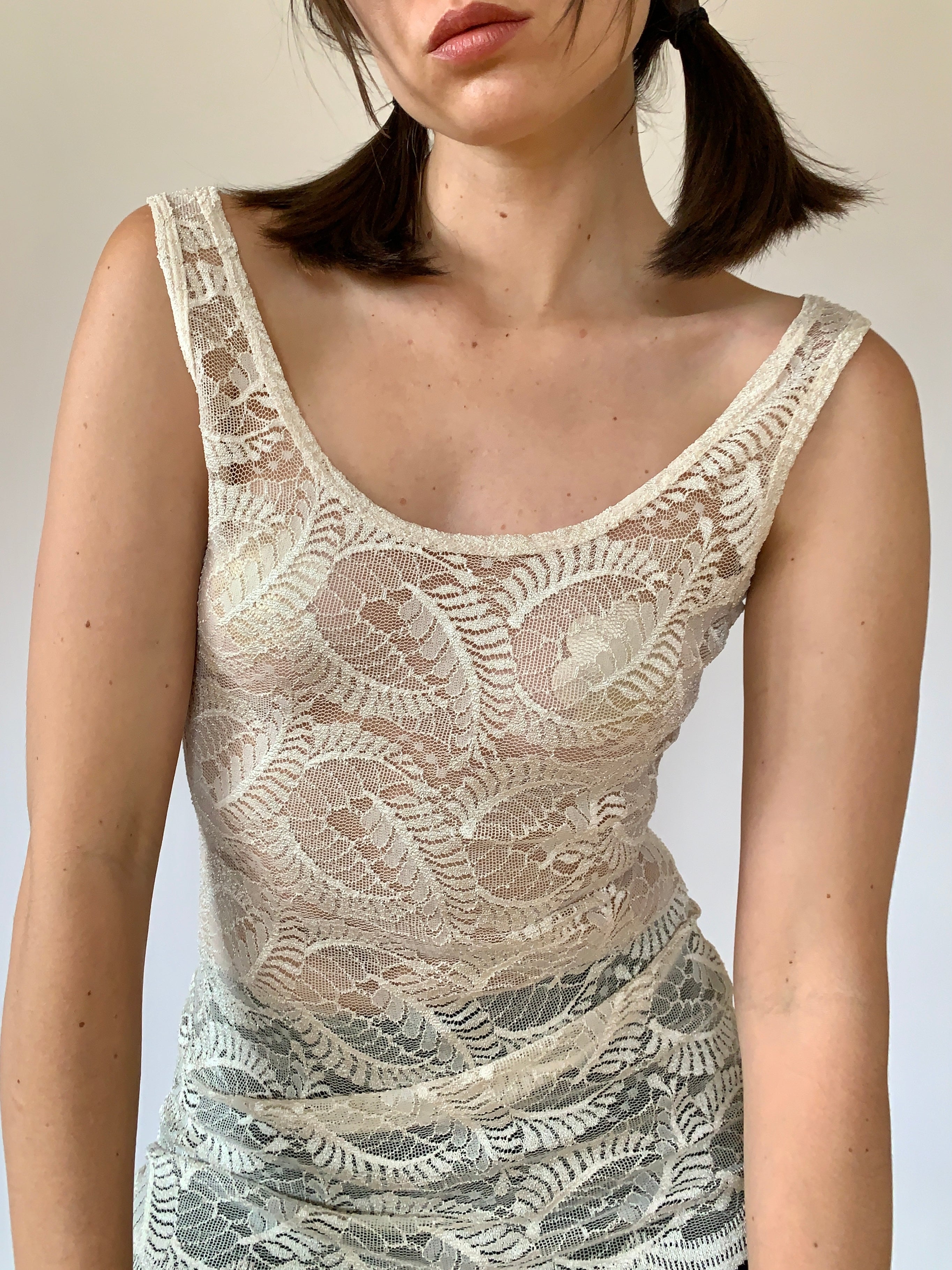 Y2K Lace Tank (M)