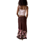 Vintage Italian Mesh Floral Skirt (XS/S)