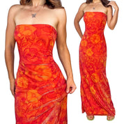 Y2K Gunne Sax Floral Maxi Dress (M)