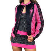 Y2K Harley Davidson Moto Jacket (M)